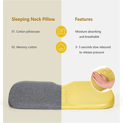 Cervical Memory Foam Contour Pillow – Ergonomic Orthopedic Bed Pillow for Side Sleepers & Neck Support