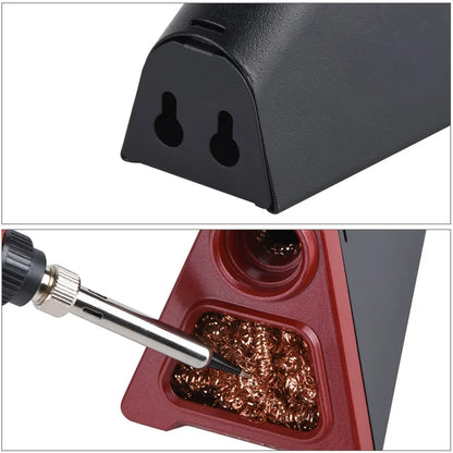 JCD 820 Aluminum Alloy Soldering Iron Stand – Electric Holder with Copper Cleaning Ball & RMA Flux