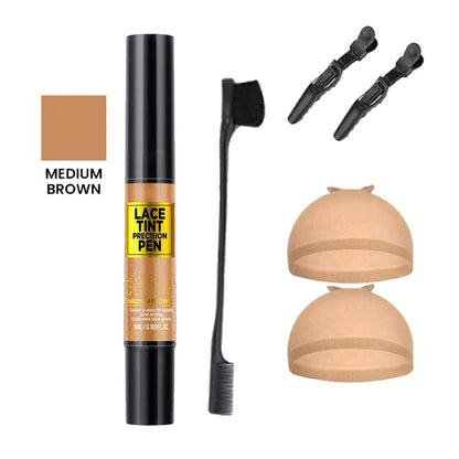 Tinted Lace Precision Parting Pen | Wig Lace Tint with Brush Applicator, Easy to Use & Long-Lasting Formula