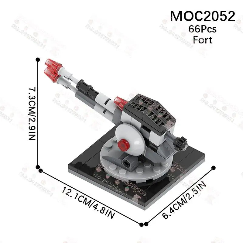 Sci-Fi Starship Building Blocks – DIY Bacta Tank, Cannon & Boarding Stair Brick Set for Kids