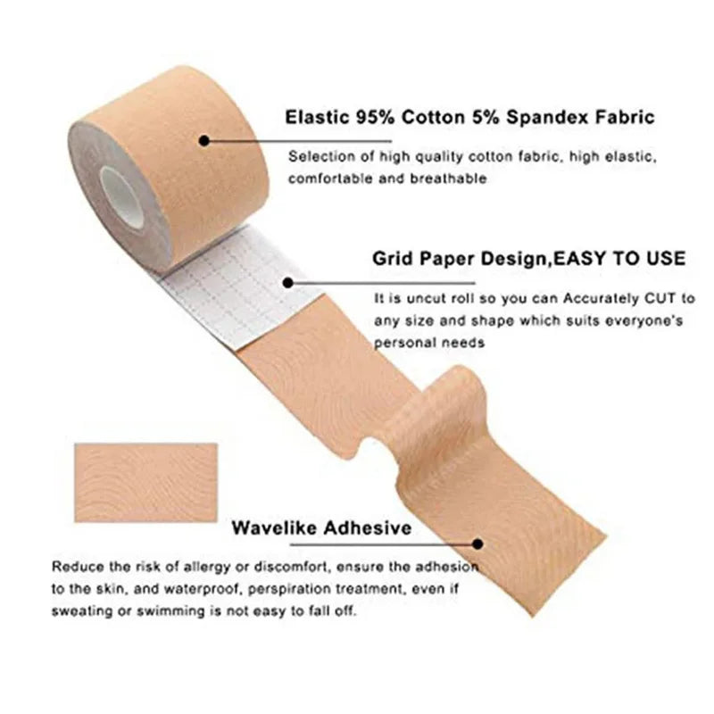 HaleyChan Boob Tape & Breast Lift Adhesive – Invisible Push Up Bra Tape with Nipple Covers for Strapless Support Bralette Style (1pc)