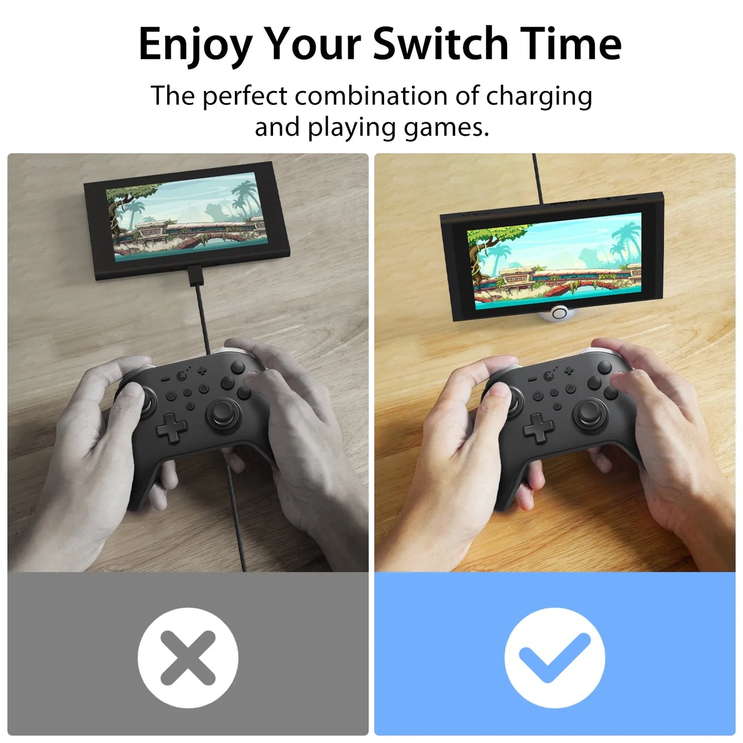 Mini Charging Dock for Nintendo Switch & Switch Lite – Portable Travel-Friendly Docking Station (No Projection)