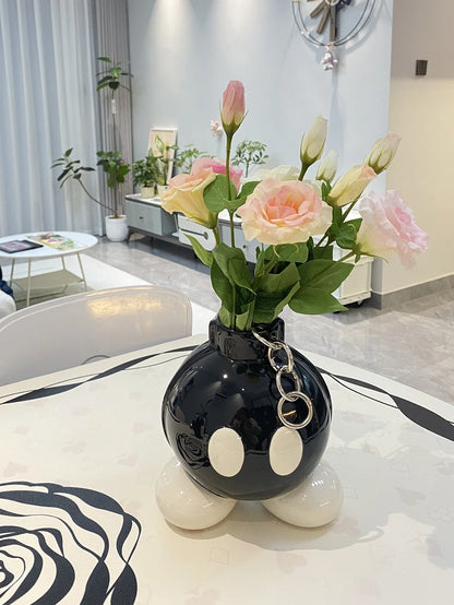 Original High-Style Ceramic Boom Vase – Ins-Style Home Decoration for Living Room, Corridor, Entrance & Balcony