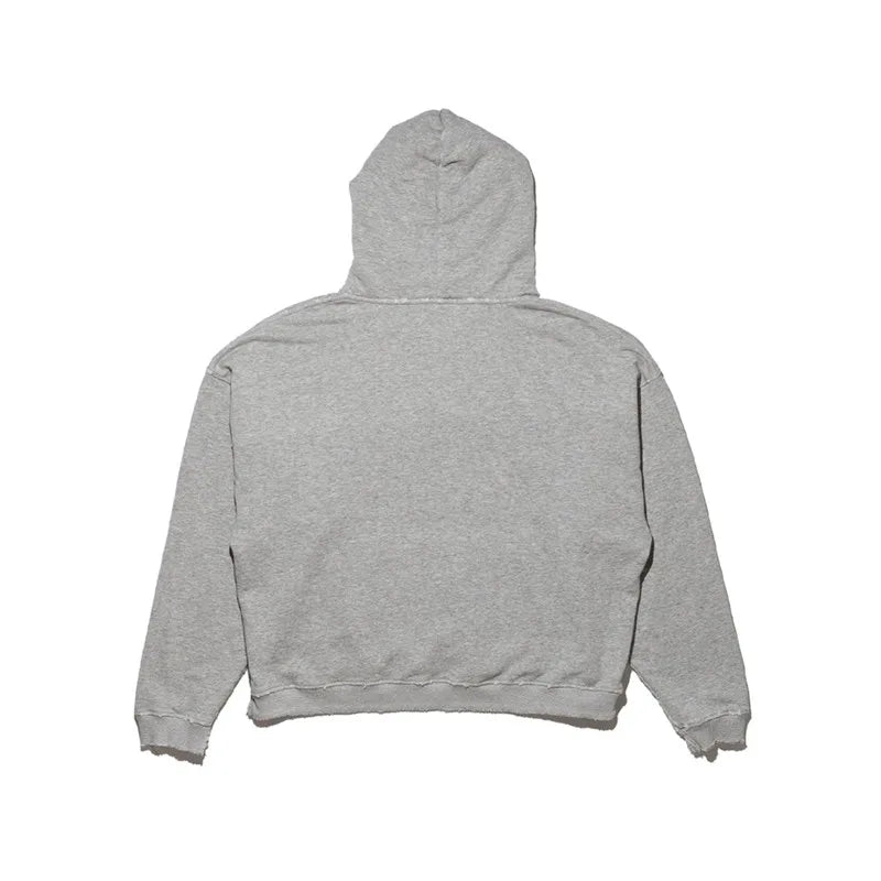 2025SS Ripped E.R.D. Hoodie – Men & Women Slogan Print Short Wide Sweatshirt