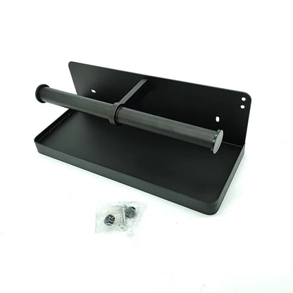 Aluminum Alloy Toilet Paper Holder: Bathroom Wall Mount WC Paper Phone Shelf - Towel Roll Shelf Accessories