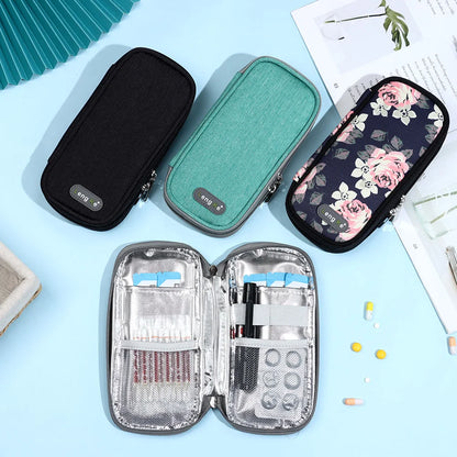 Candy Color Insulin Cooling Bag - Gel-Free Drug Freezer, Thermal Insulated Pill Protector for Diabetes, Portable Medical Cooler