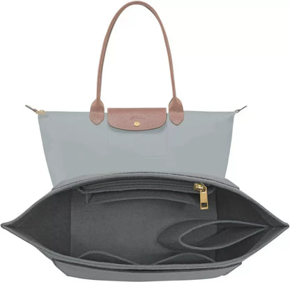 Longchamp Le Pliage S/ML Purse Organizer Insert — Custom Felt Liner with Multi-Compartment Bag Organizer