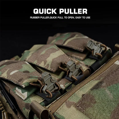 V5 FCPC Sport Vest Back Panel – Zippered Backplate with Expansion Bag & Triple Pouch for Airsoft Vest Plate Carrier Accessories
