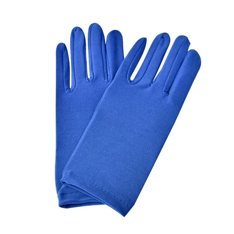 Women’s Satin Summer Gloves – Thin Breathable Solid Color UV Sun Protection Gloves for Driving, Dance & Ceremonial Performance