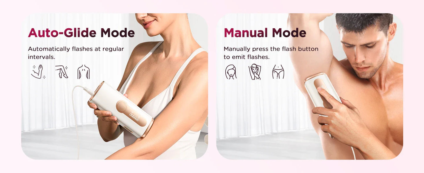 990,000 Flash IPL Laser Epilator — Permanent Painless Hair Removal for Men & Women, Body & Bikini
