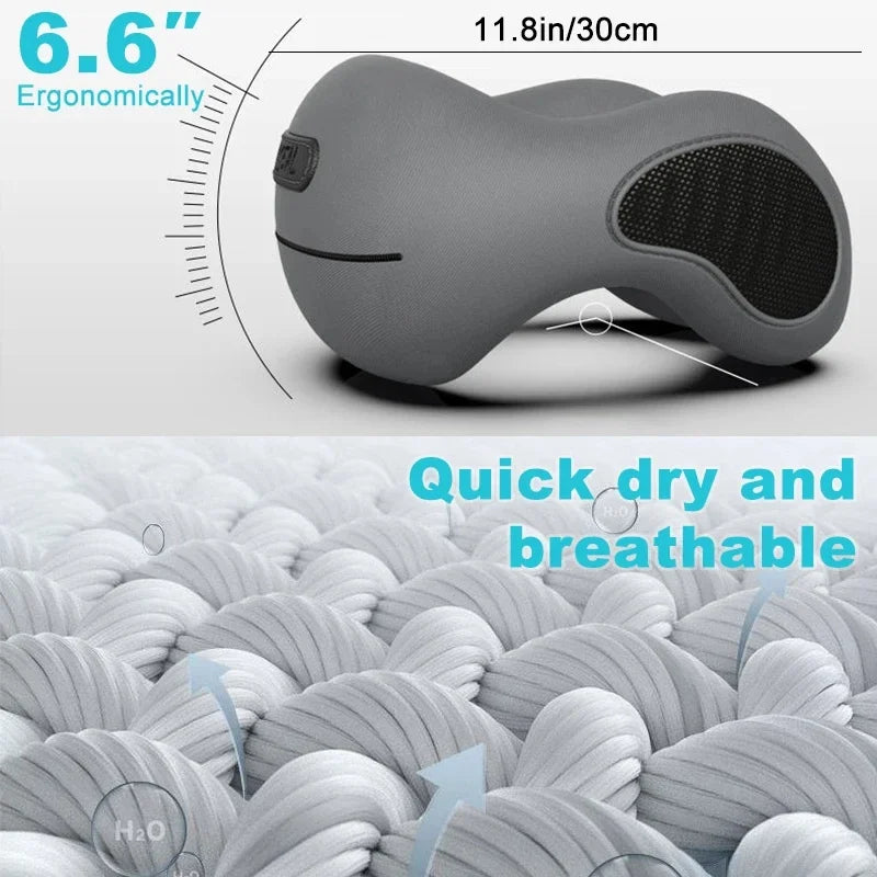 Multifunction U-Shaped Neck Pillow – Soft Slow Rebound Travel Pillow for Sleeping, Cervical Support & Massage