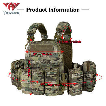 YAKEDA Quick-Disassembly Training Vest – Detachable, Expandable, Comfortable, Breathable, Wear & Tear-Resistant