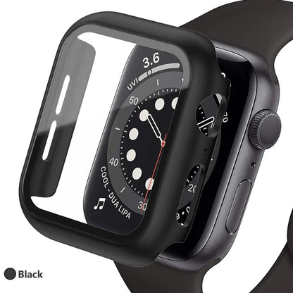 Tempered Glass Screen Protector Case for Apple Watch - Series 8 7 6 SE 5 4 3 Protective Cover Accessories 41mm 40mm 44mm 45mm 42mm