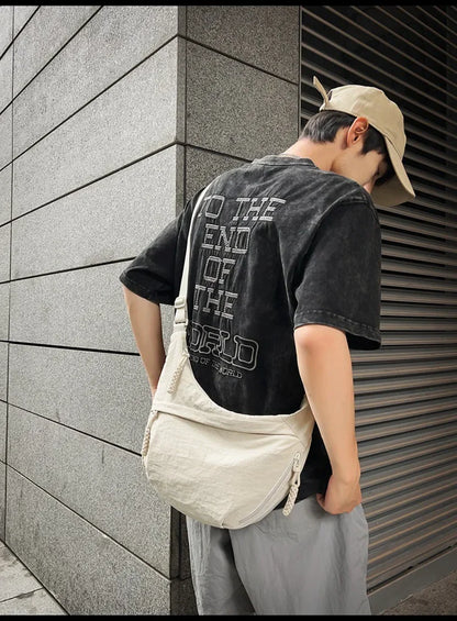 Trendy Women’s Soft Cloth Shoulder Bag | Solid Color Casual Crossbody & Hobo Bag for Students