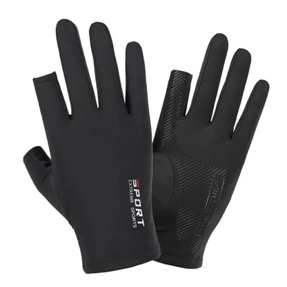 Ice Silk Half-Finger Cycling Gloves - High-Elastic, Comfortable for Men & Women | Outdoor Sports, Fitness, Driving & Fishing
