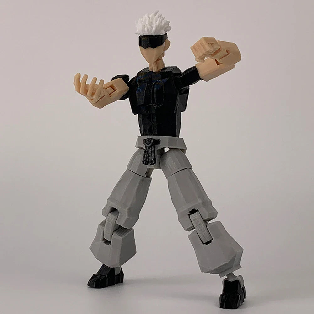 3D Printed Jujutsu Kaisen Gojo Satoru Figure — Multi-Jointed Anime Action Toy & Mannequin Model Ornament Gift