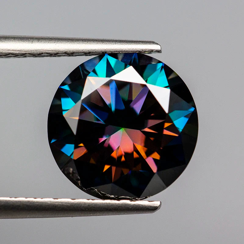 Rainbow Purple VVS1 Moissanite Diamond 0.1–5.0ct Loose Stone with GRA Certificate & Tester Pass