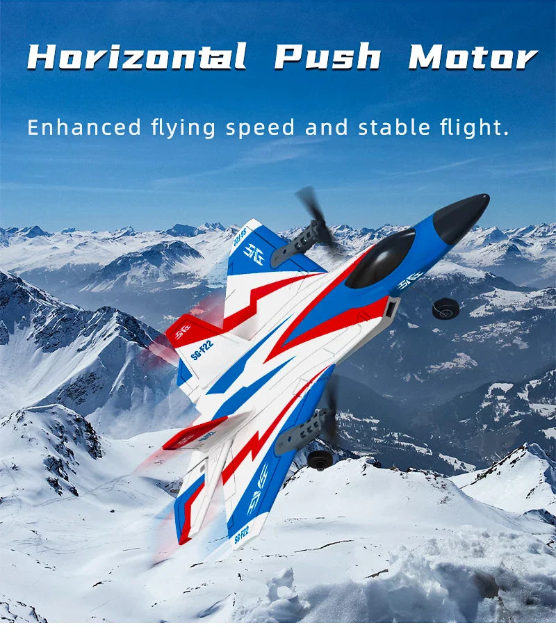 F22 RC Foam Plane – 4-Channel 6G Auto Stabilization with 4K Camera Remote Control Toy