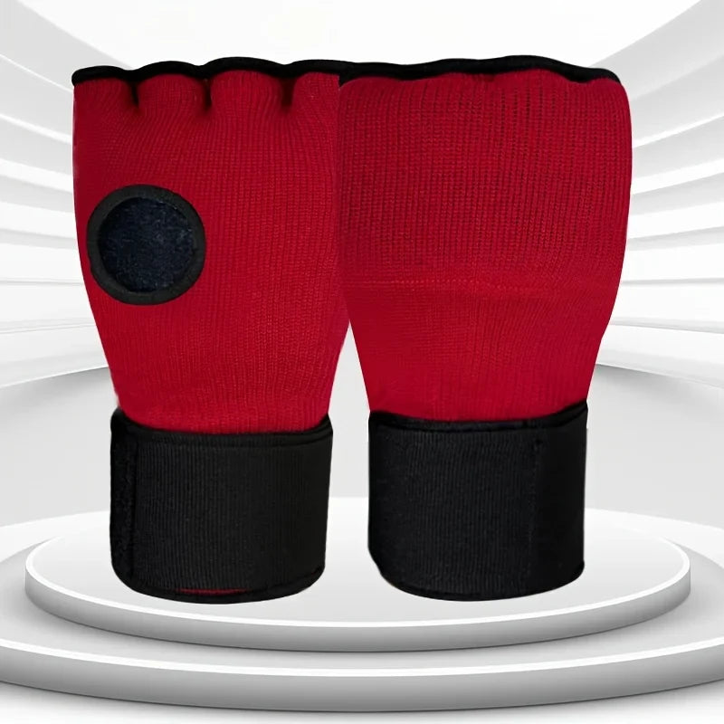 Hybrid MMA Gloves - Half-Finger Boxing & Muay Thai Training Mitts with Thick Sponge Padding