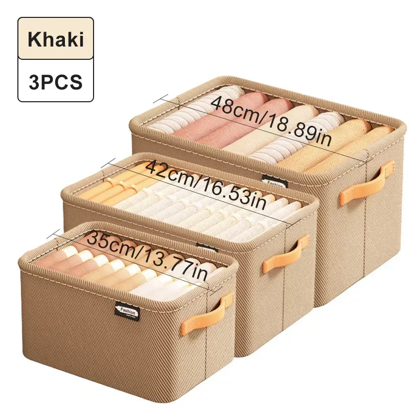 Thick Clothes Organizer Storage Box — Drawer Cabinet for Pants, Sweaters, Jeans, and Wardrobe Clothes