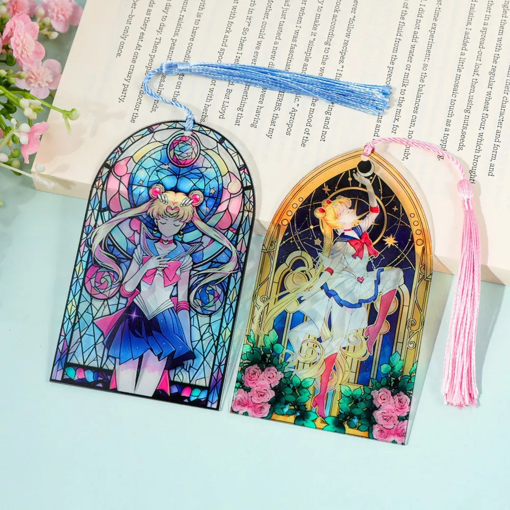 Cherry Blossom Acrylic Tassel Bookmark — Romantic Gift for Women, Book Lovers, Mother's Day & Teacher Gift