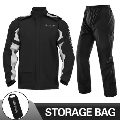 Waterproof Motorcycle Raincoat Suit – Men & Women Moto Raincoat Jacket & Pants Set for Bikers