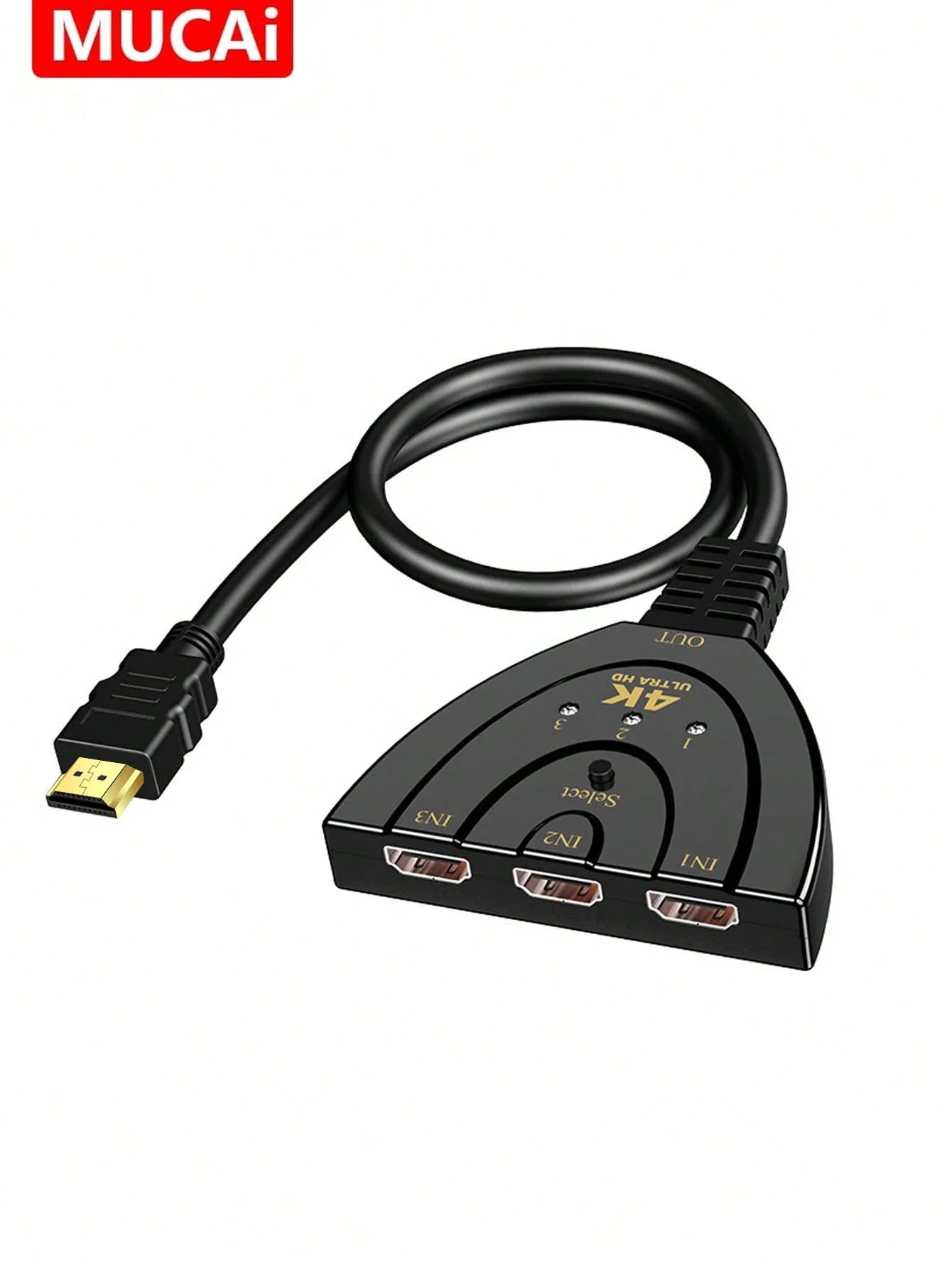 3-Port HDMI KVM Switch 1080P – 3 Input 1 Output Video Splitter Hub for HDTV, DVD, Xbox, PS3 & PS4