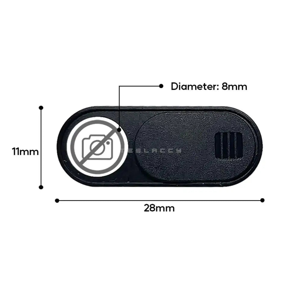 Webcam Privacy Cover - Sliding Camera Blocker for Tesla Model Y, Model 3, Cybertruck, Laptops, Tablets & iPad Devices