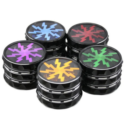 63mm Four-Layer Lightning Metal Grinder — Tobacco & Cigarette Crusher Crusher Tool
