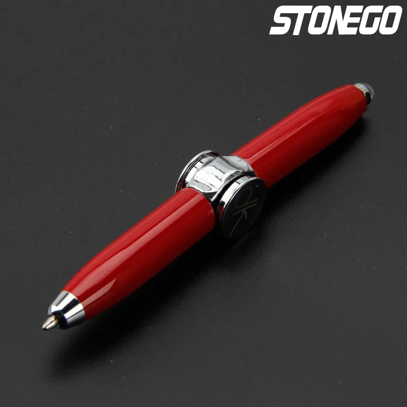 De-Stress with STONEGO Spinner Pen - Gyroscope Decompression Light Ball Pen Shaped Finger Gyro for Relaxing Writing Experience