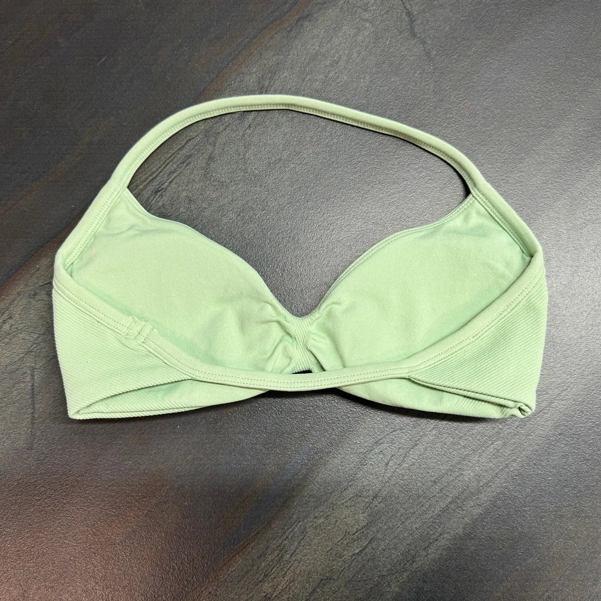 Impact Strappy Halter Sports Bra – Light Support Seamless Gym & Yoga Crop Top with Padding