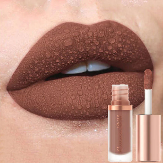 Waterproof Matte Velvet Lip Glaze – Moisturizing, Long-Lasting, Non-Stick Lip Gloss Lipstick Makeup