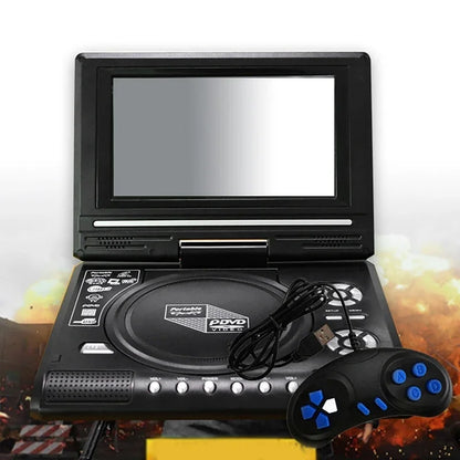 Mini 7.8-Inch DVD Player – Desktop Digital Smart TV CD EVD Disc Player, Remote Control, Portable Travel with 270° Rotatable Screen