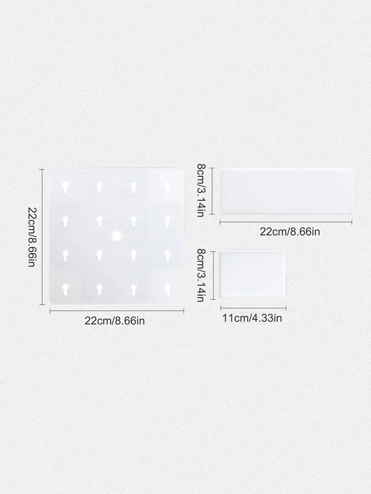 Wall-Mounted Perforation-Free Plastic Shelf – Bathroom & Dormitory Wall Hanging Organizer for Student Bedroom & Headboard
