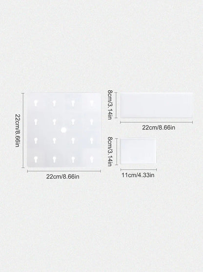 Wall-Mounted Perforation-Free Plastic Shelf – Bathroom & Dormitory Wall Hanging Organizer for Student Bedroom & Headboard