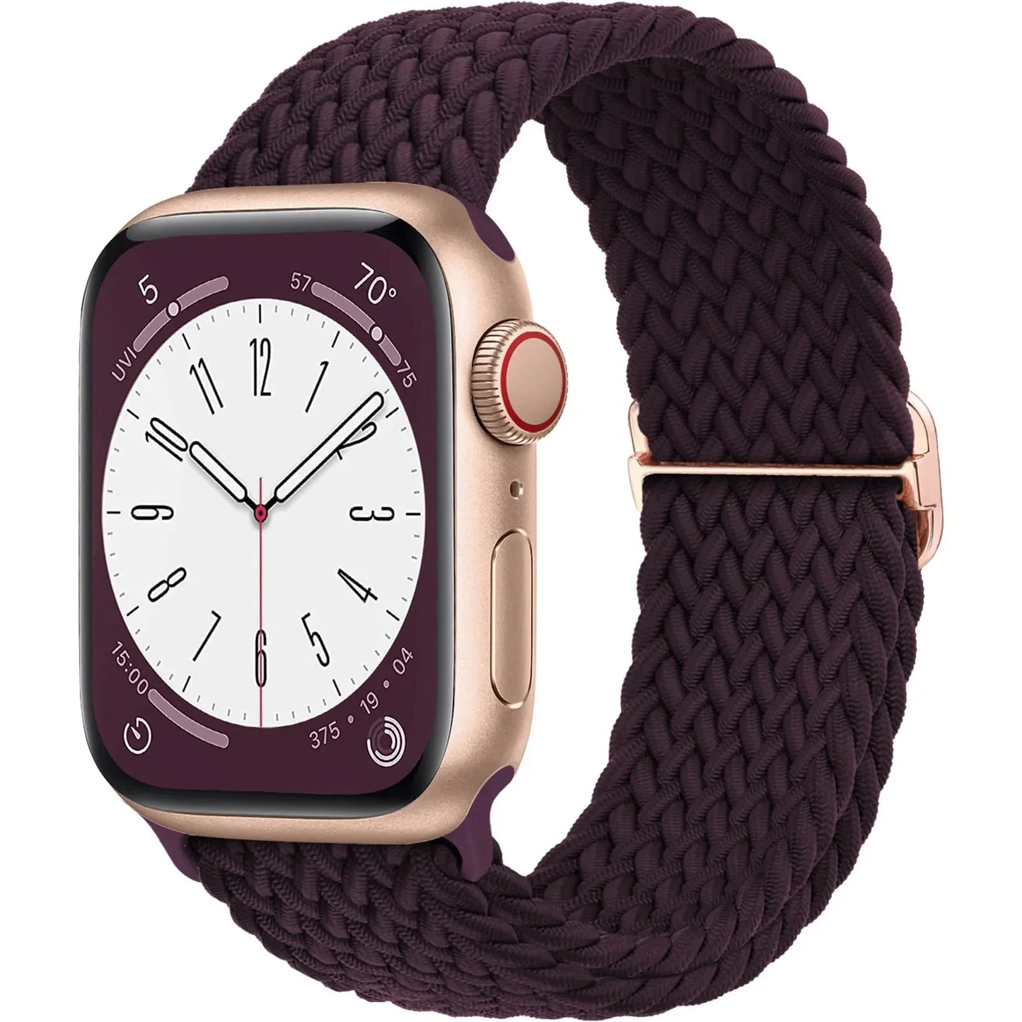 Elastic Braided Solo Loop Apple Watch Band – Adjustable Stretch Strap for Series SE, 5–11 & Ultra 3 (40mm–49mm)