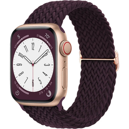 Elastic Braided Solo Loop Apple Watch Band – Adjustable Stretch Strap for Series SE, 5–11 & Ultra 3 (40mm–49mm)