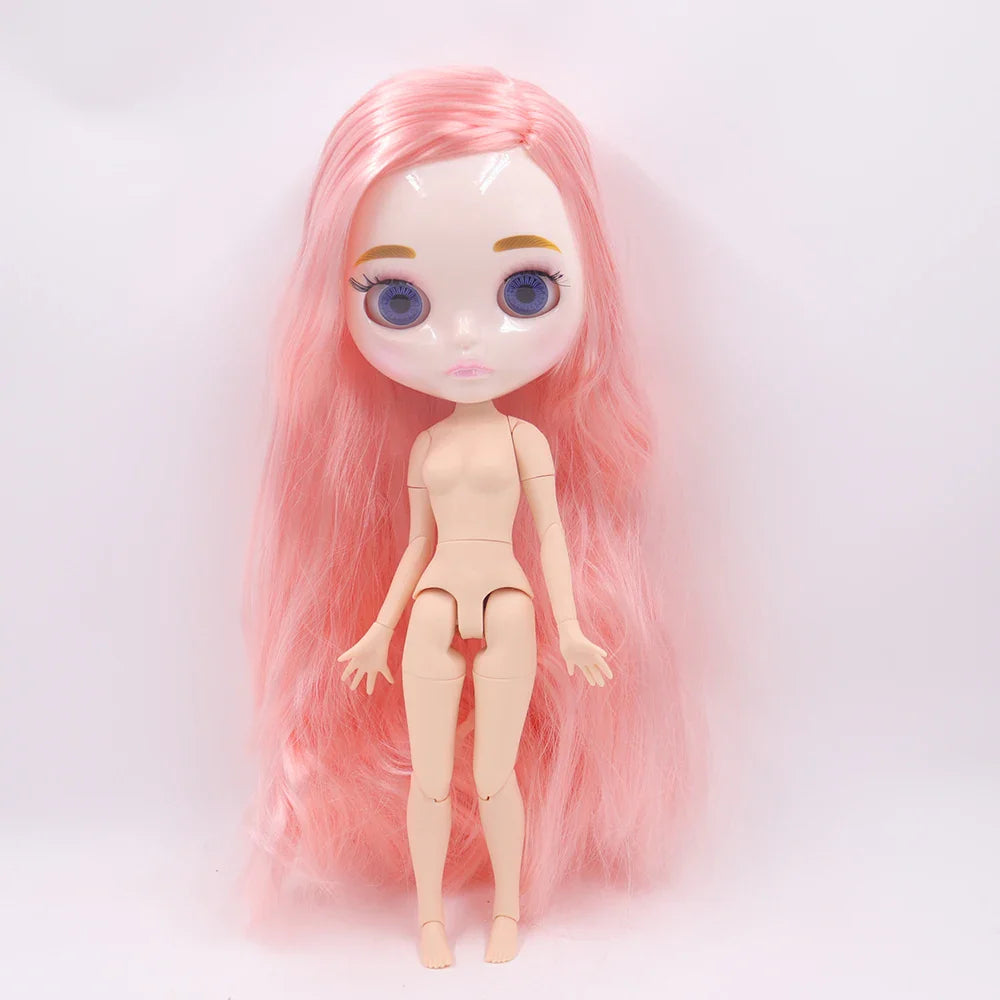 ICY DBS Blythe Doll 1/6 Joint Body 30cm BJD – Shiny Face with Extra Hands, DIY Fashion Doll Gift