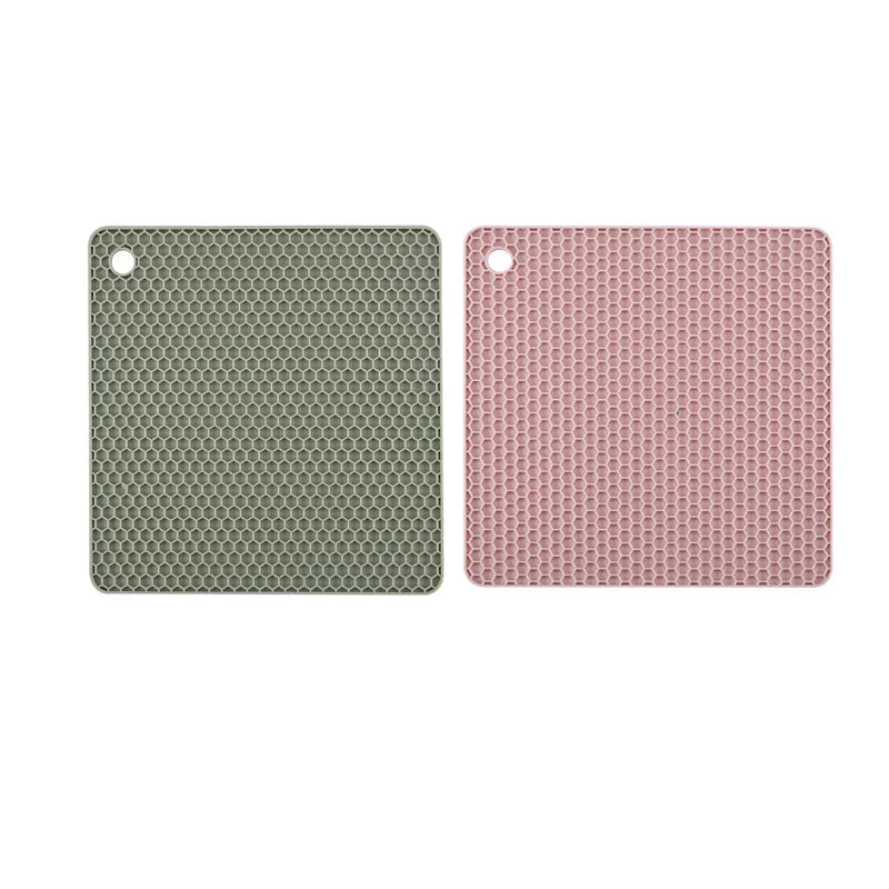 2/4 PCS Multifunction Heat Resistant Silicone Mats – Nonslip Drink Coasters, Pot Holders & Kitchen Placemats