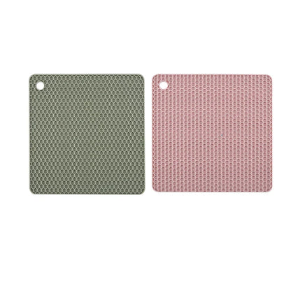 2/4 PCS Multifunction Heat Resistant Silicone Mats – Nonslip Drink Coasters, Pot Holders & Kitchen Placemats