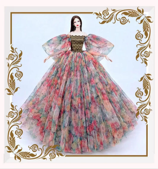 Barbie Doll Wedding Dress – Elegant Outfit for 11.5" & 12" Dolls