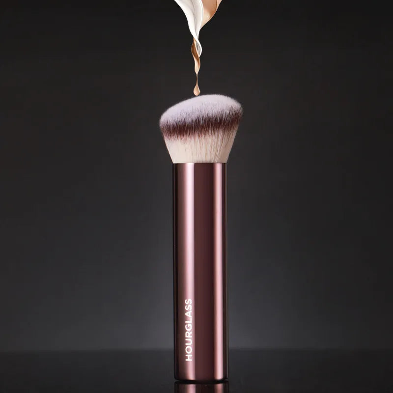 HG Pro Retractable Foundation Makeup Brush – Powder, Contour, Blusher & Highlight with Metal Handle