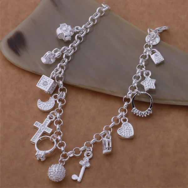925 Sterling Silver Bead Bracelet – High-Quality Romantic Chain for Women, Fashion Jewelry Gift for Engagement, Party & Wedding