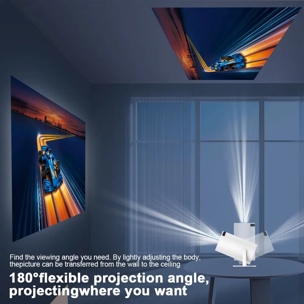Transpeed 4K Projector with Android 11, Dual Wifi6, and BT5.0 - 200 ANSI Allwinner H713, 1080P HD 1280x720P, Portable Home and Outdoor Cinema Projector