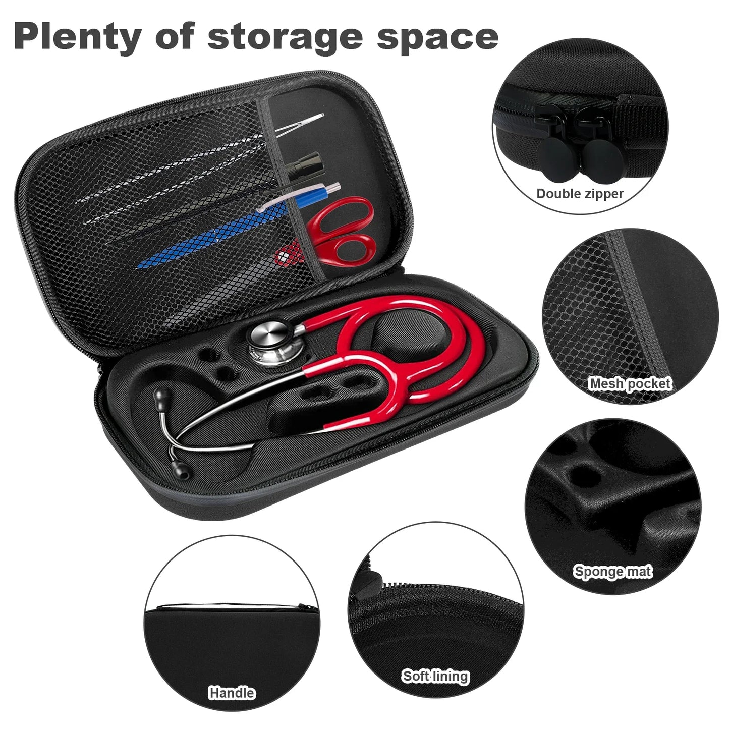 Shockproof Stethoscope Case: Travel-Ready Portable Carrying Bag