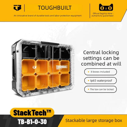 TOUGHBUILT All-in-One Tool Box - Waterproof Stackable Rolling Storage Case for Electricians, Camping & Vehicle Repair
