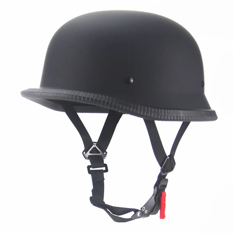 Vintage Motorcycle Cruiser Helmet – Retro Open Face Half Helmet, Germany Safety Helmet for Scooter & Motorcycle