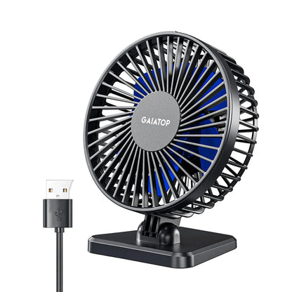 GAIATOP Mini USB Desktop Fan – Portable Quiet Cooling Fan with 3-Speed Adjustment for Home and Office Use