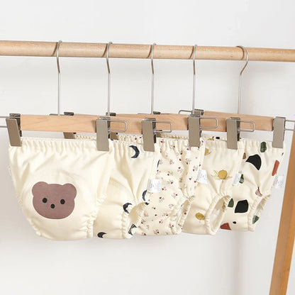 Baby Training Pants – Washable Cotton Diaper Underwear with Cute Patterns, Breathable Summer Learning Trousers