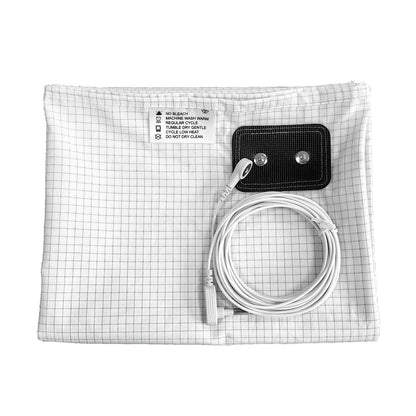 10% Silver Fiber Flat Bedsheet with Earthing Cord – Conductive Antistatic Health Protection & Stress Relief Sheet